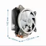 Gaisa dzesētājs Gembird CPU-HURACAN-ARGB-X130 12 cm melns balts