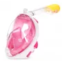 Pilnās sejas snorkelēšanas maska Free Breath M2068G S/M — Rozā, pretaizvīšanas, panorāmas skats