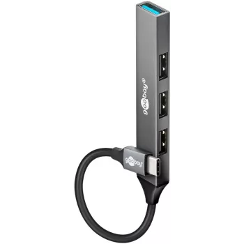 Goobay Slim 4-Port USB-Hub, USB-C™ uz USB-A, USB 3.2 (74457)