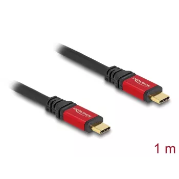 DeLOCK USB kabelis USB Type-C vīriešu uz vīriešu 10 Gbps PD 3.0 100 W 1 m sarkans metāla