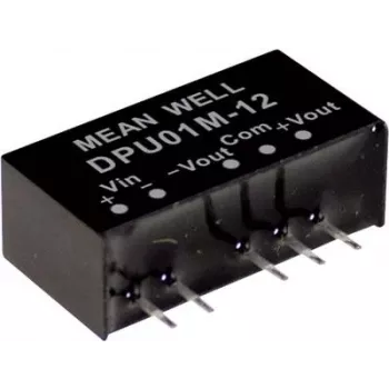Strāvas adapteris MEAN WELL DPU01N-12 1W Ieeja 21.6-26.4V Izeja 15V
