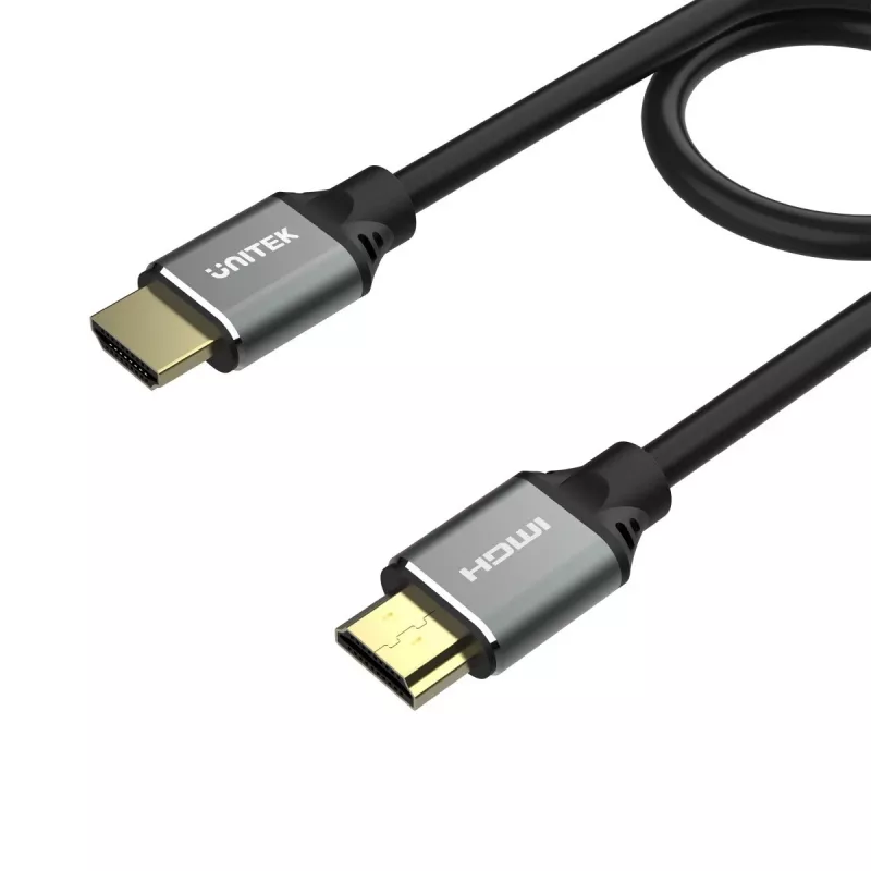 HDMI kabelis Unitek C137W 1,5 m, HDMI 2.1, 48 Gbit/s, 4K/8K 2160p, 120 Hz, ARC, Ethernet, apzeltīti kontakti