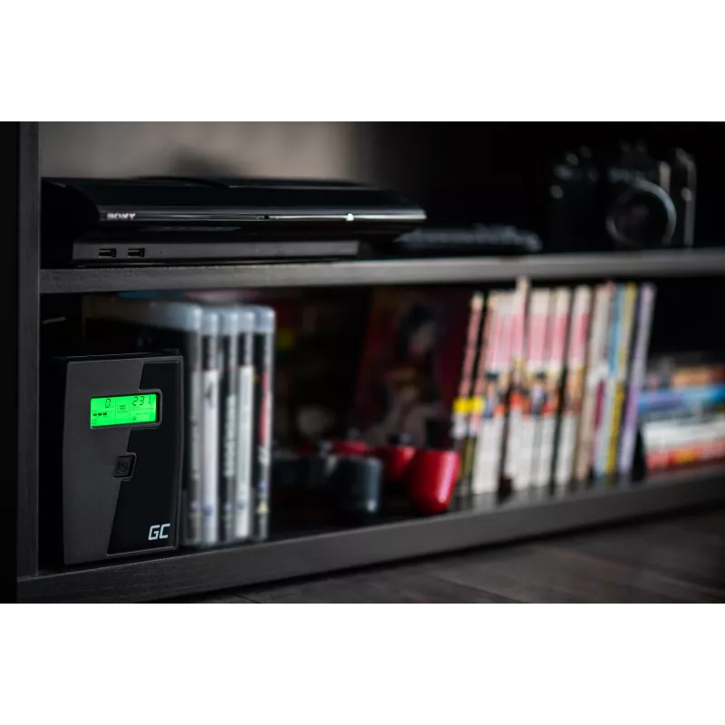 Green Cell UPS01LCD nepārtrauktās barošanas avots (UPS) Line-Interactive 0.6 kVA 360 W 2 AC kontaktligzdas