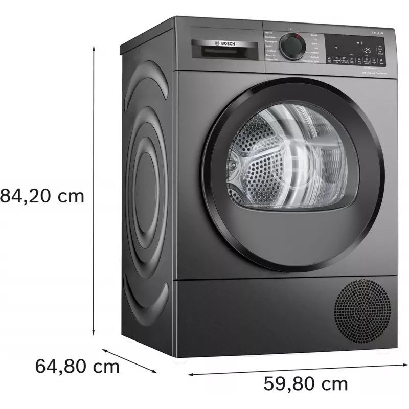 Bosch WQG245DXSN Siltumsūkņa veļas žāvētājs 9 kg