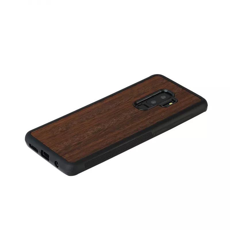 Viedtālruņa maciņš no koka Galaxy S9 Plus, koalas raksts, melns