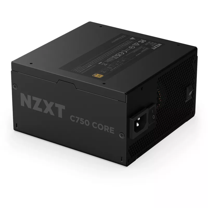 C750 GOLD CORE, PC barošanas bloks melns, 1x 12-pin augstas jaudas GPU, 3x PCIe, kabeļu pārvaldība, 750 W