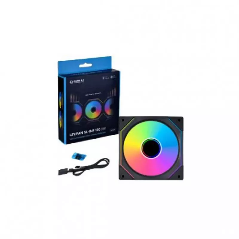LIAN LI UNI FAN SL-INF 120mm ARGB korpusa ventilators – melns