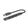 USB centrmezgls SAVIO AK-70, 7 portu USB 3.0, 4 lietojami porti, USB Type-A resursdators, 5 Gbit/s pārsūtīšana, garantija 2 gadi