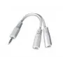 Kabeļa audio sadalītājs 3.5MM/10CM balts CCA-415W Gembird