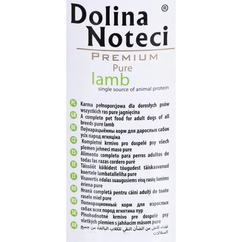 Dolina Noteci Premium Pure Lamb - mitrā suņu barība - 400g