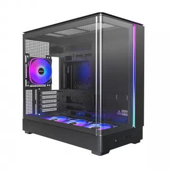 Datora korpuss Montech KING 15 PRO Melns — micro ATX / Mini-ITX midi tornis