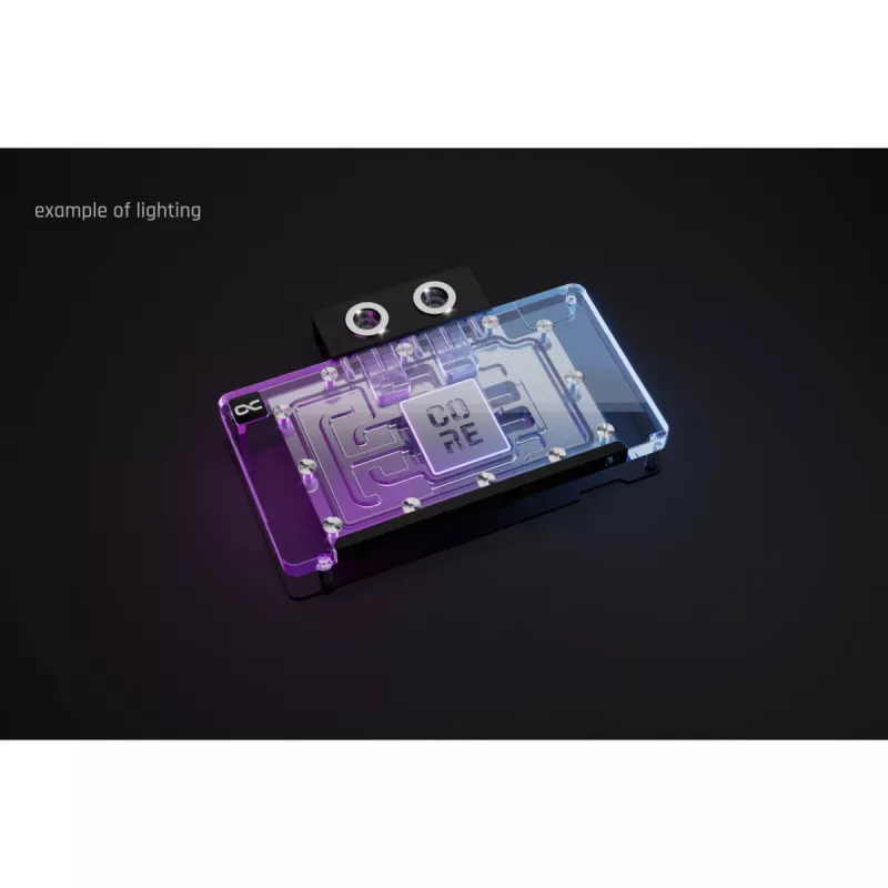 Grafikas kartes ūdensbloks Alphacool RTX 5080 Phoenix Transparent Silver ar aizmugures plāksni