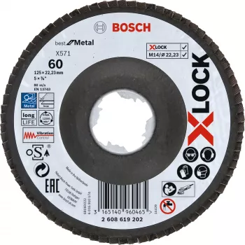 Bosch X-LOCK X571 BEST FOR METAL Slīpripa