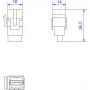 HDMI Keystone Jack Bachmann 918.0411 — HDMI 2.0 modulis keystone sienas platēm un paneļiem