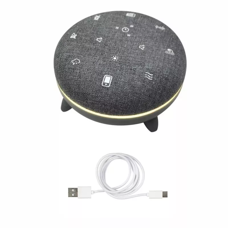 Pārnēsājamais skaļrunis MANTA SPK03-GR Szumi-GO — zaļš, Bluetooth, mazuļu miega skaņas, taimeris, RGB fona apgaismojums, 12,5×7,5×12,5 cm