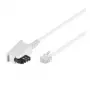 Wentronic Goobay TAE-F savienojuma kabelis (universāls pieslēgums), balts, 15 m - TAE-F spraudnis uz RJ11/RJ14 spraudni (6P4C) (68542)