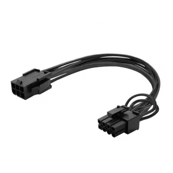 Savio AK-49 6 kontaktu uz 8 kontaktu PCI-Express strāvas kabelis 0,18 m melns