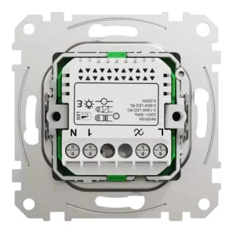 Rotējošais LED dimmers Schneider Electric WDE002961, daudzvadu, 200W, balts
