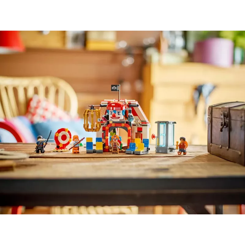 LEGO klucīšu spēļu komplekts Klauna Bagija cirka telts 75637 — 573 detaļas, 4 minifigūras, vecumam 8+