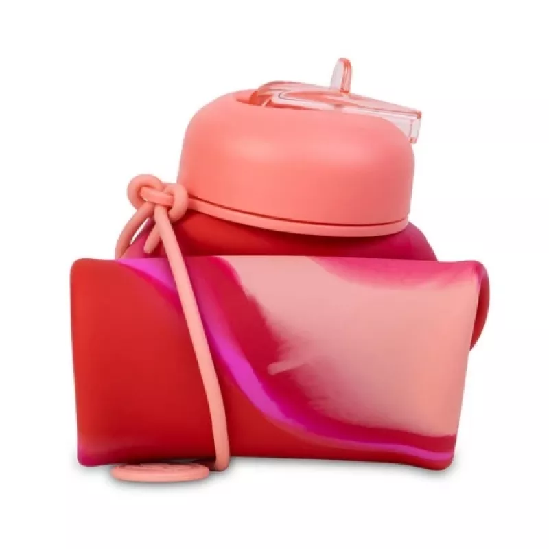 COOLPACK Silikona ūdens pudele Pump 600 ml Meitenēm Rozā