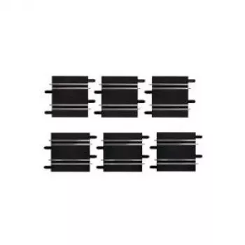 CARRERA taisnes komplekts — 3×100 mm + 3×114 mm melns, 6 gab.