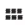 CARRERA taisnes komplekts — 3×100 mm + 3×114 mm melns, 6 gab.