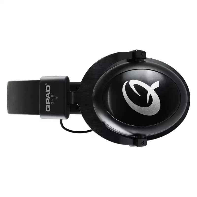 Austiņas QPAD QH-91 vadu, galvas stīpa, apkārtauss, 15–25000 Hz, 2 m kabelis, melns