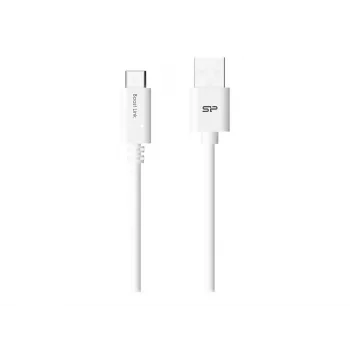USB kabelis Silicon Power Boost Link PVC LK10AC 1m USB A USB C Balts