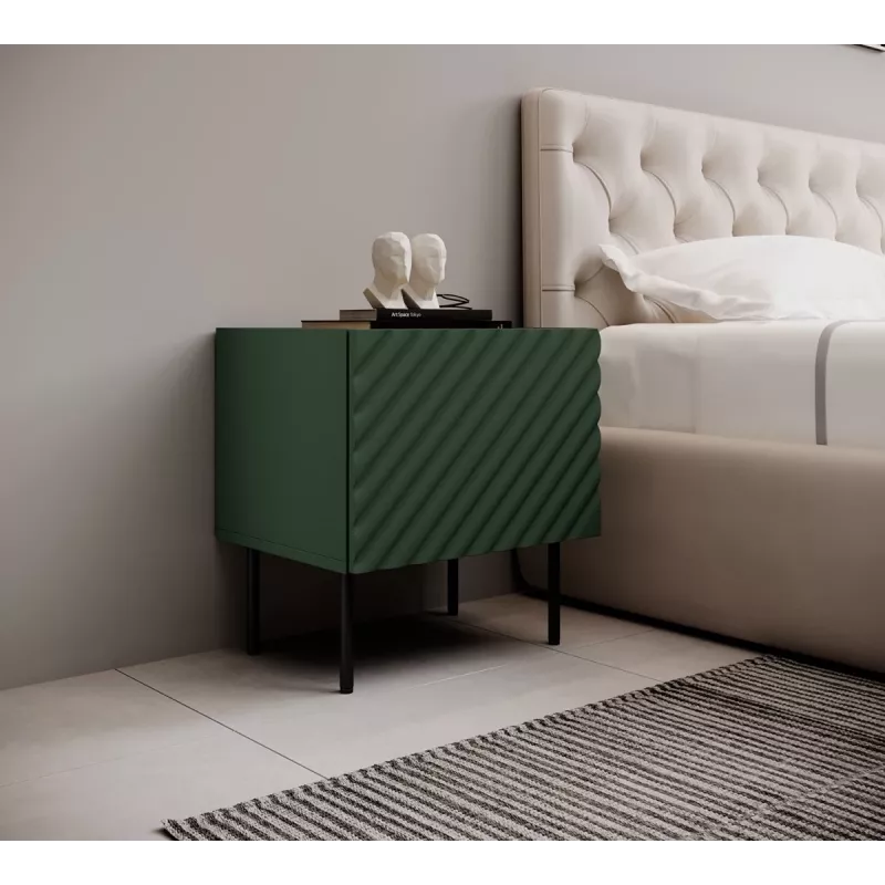Naktsgaldiņu komplekts cama meble ONDA 2 gab. 50×40×A54 cm, zaļš, MDF/skaidu plātne, 16 mm rāmis