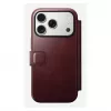 Mobilā tālruņa vāciņš Nomad Modern Leather Folio priekš Apple iPhone 17 Pro, 6,3 collas (16 cm), ādas, bordo