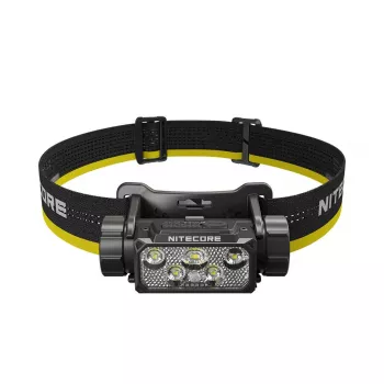 Galvenais lukturis Nitecore HC70 UHE — galvas lentes lukturītis, 1600 lūmenu, triecienizturīgs, ūdensizturīgs, 0,172 kg, melns