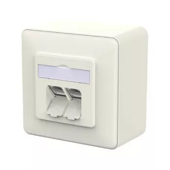 METZ CONNECT pieslēguma ligzda E-DAT C6A LSA++ 2 Port AP reinwei