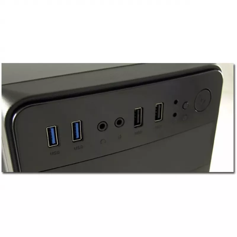 LC Power 2015MB - Tornis - micro ATX - bez barošanas bloka - Melns - USB/Audio (LC-2015MB-ON)