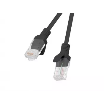 Tīkla kabelis LANBERG PCU5-20CC-0025-BK RJ-45 Cat5e 0,25 m melns, U/UTP, CCA, AWG26