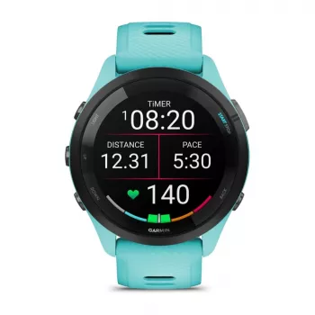 Garmin Forerunner 265 3,3 cm (1,3) AMOLED 46 mm Digitāls 416 x 416 pikseļi Skārienekrāns Melns, Zils Wi-Fi GPS (satelīts)