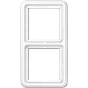 Sienas kontaktligzdas vāciņa plāksne JUNG CD 582 WW Balts, Duroplast, bezskrūvju, 81×152 mm