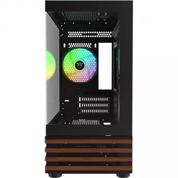 PC Micro Tower Thermaltake View 170 WS ARGB — Mikrokorpuss, melns, atbalsta PS2 barošanas bloku, 2x 120 mm sānu + 1x 120 mm aizmugurējie ventilatori, 2,5/3,5 collu HDD