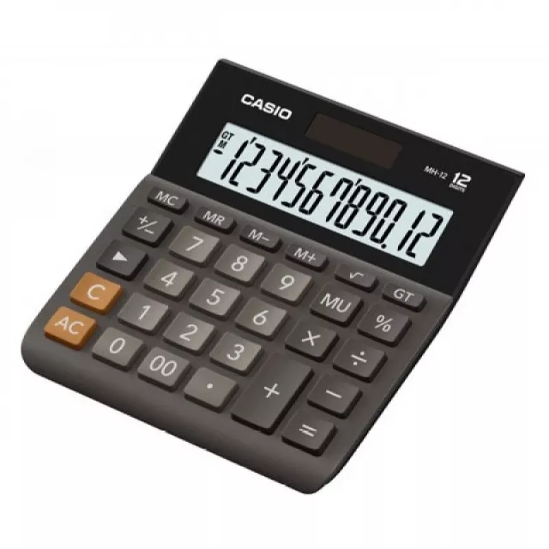 Casio MH-12BK-S 12 ciparu melns biroja kalkulators