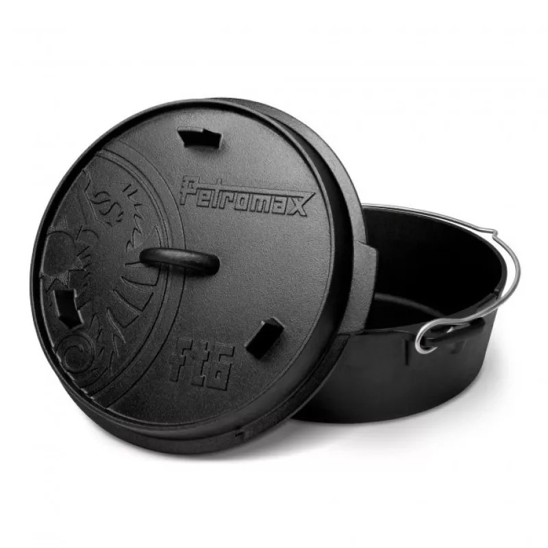 Dutch oven Petromax ft6-t 5.5 L Melns Cast Iron
