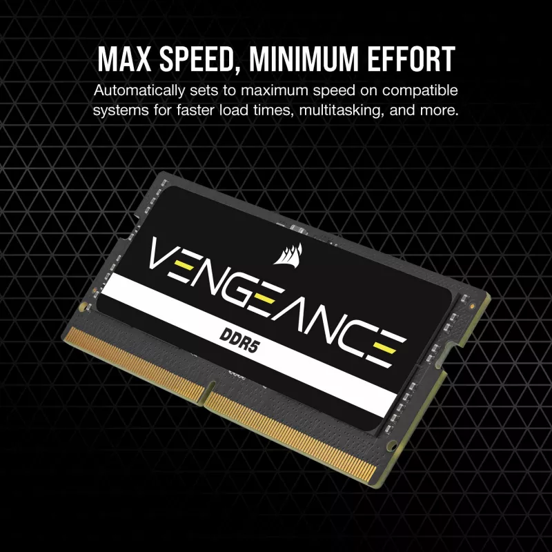 SO-DIMM 64 GB DDR5-5600 (2x 32 GB) Dual-Kit, atmiņa melna, CMSX64GX5M2A5600C48, Vengeance