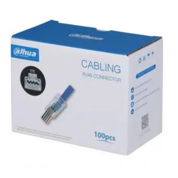Vada savienotājs RJ-45 DAHUA DH-PFM976-531-PT, vīrišķais, caurspīdīgs, 100 gab. iepakojumā
