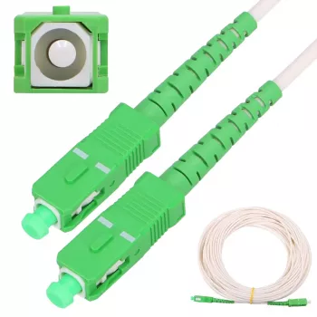 Patchcord Extralink SC/APC–SC/APC vienmoda G.657.A2 3 mm vienkāršs LSOH 10 m, balts