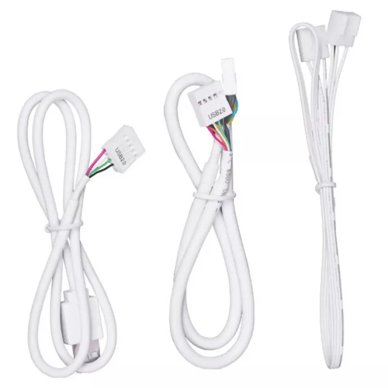 USB un PWM centrmezgls Lian Li EDGE HUB EG-HUB01W — 4× USB, 6× PWM, balts