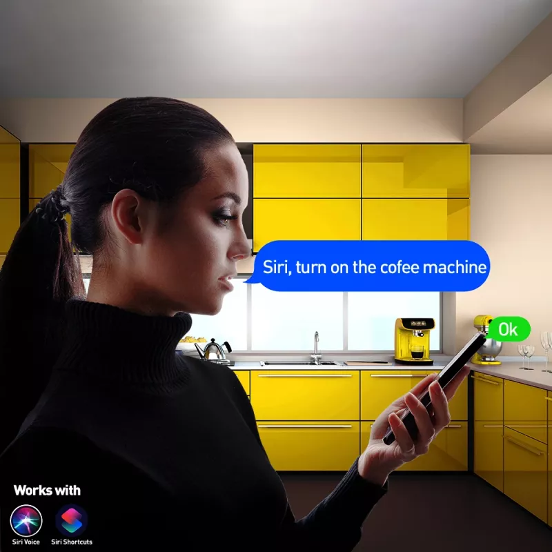 Viedais WiFi sienas kontaktligzdas spraudnis Tellur TLL331531 — 3600W 16A, Wi‑Fi tālvadība
