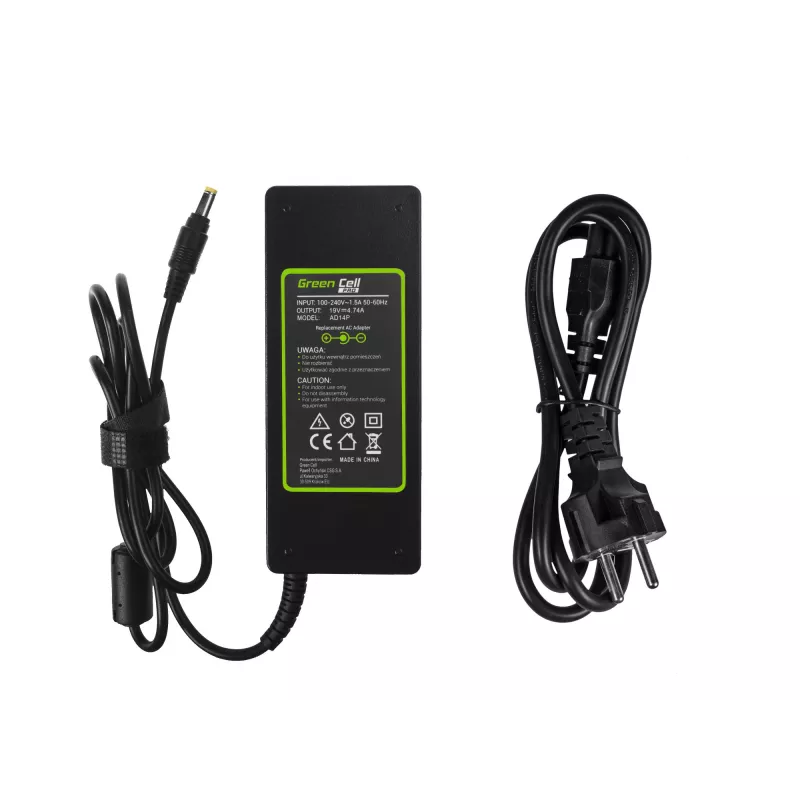 Green Cell AD14P barošanas adapteris/konvertors iekštelpām 90 W melns