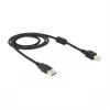 USB kabelis DeLOCK 83566 USB 2.0 1m USB A USB B Melns