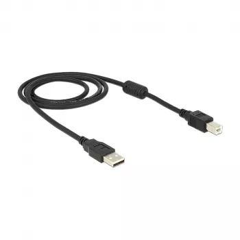 USB kabelis DeLOCK 83566 USB 2.0 1m USB A USB B Melns