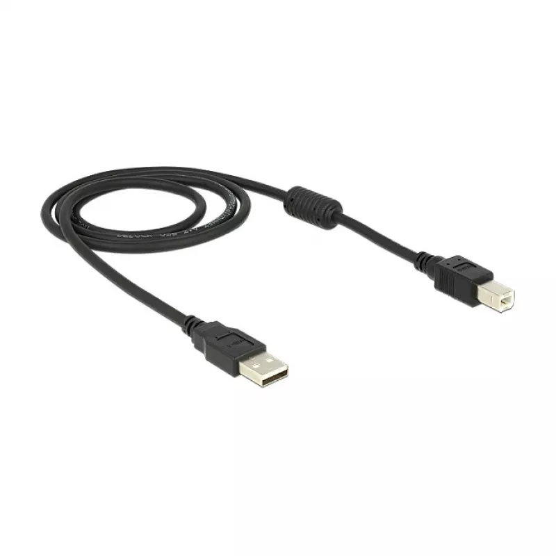 USB kabelis DeLOCK 83566 USB 2.0 1m USB A USB B Melns