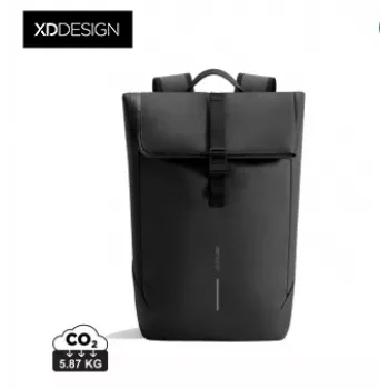 XD Design Urban Water-Resistant Flap-Top Backpack - Cream/Melns