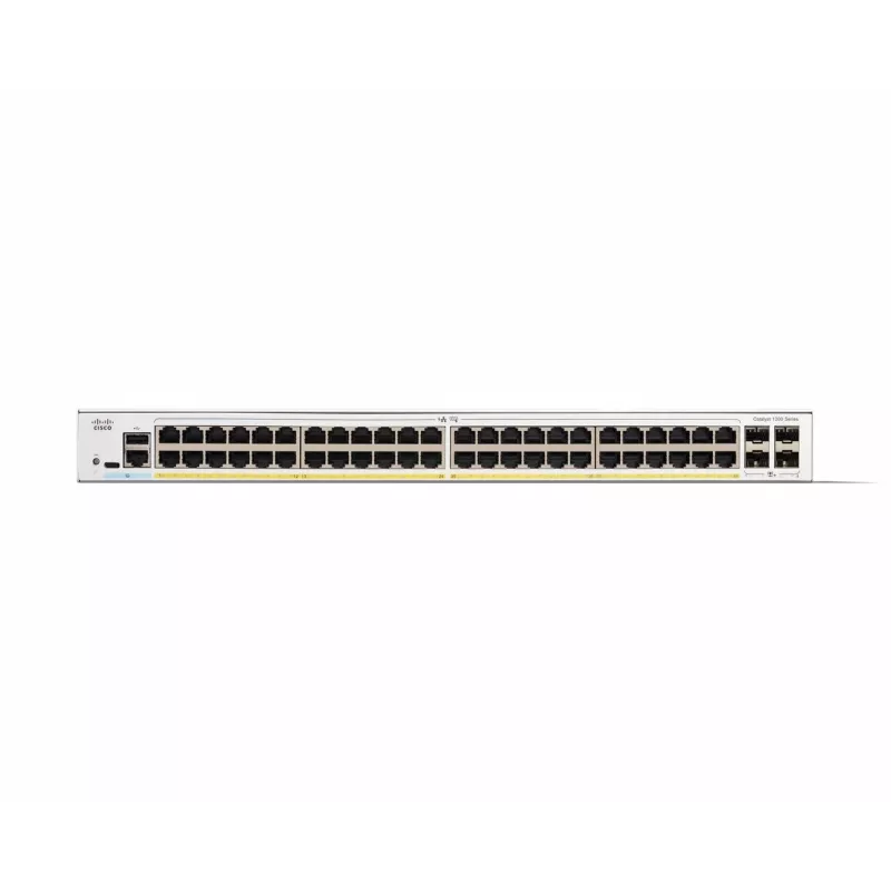 Pārvaldīts slēdzis Cisco Catalyst 1200-48P-4X 48 portu GE PoE 4x10GE SFP+